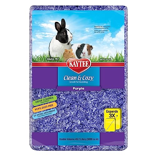 Kaytee Clean & Cozy Purple Bedding For Guinea Pigs, Rabbits, Hamsters, Gerbils and Chinchillas, 49.2 Liter