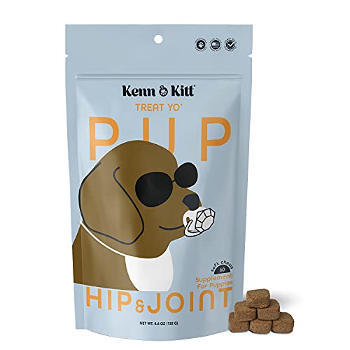 Kenn & Kitt Hip and Joint for Puppies | Puppy Hip and Joint Supplement for 8 Weeks and Older | Glucosamine for Dogs | Hip and Joint Supplement Dogs | Joint Supplement for Dogs | 60 Soft Chews