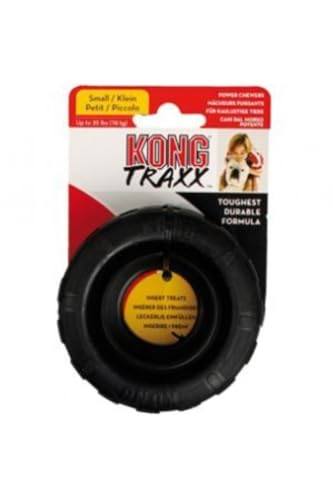 KONG Puppy Tires - Durable Puppy Chew Toy - Soft Rubber Treat Toys for Puppies & Dogs - Stuffable Dog Chew Toy - Puppy Teething Toy for Fetch & Mental Enrichment - Tire Chew Toy - Small Puppies