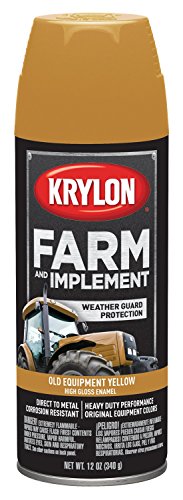 Krylon K01953000 Farm & Implement Spray Paint, High Gloss, Old Equipment Cat Yellow, 12 oz.