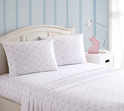 Kute Kids Super Soft Sheet Set - Includes Pillowcase(s); Available in Twin, Full & Queen Size (Twin, Happy Bunny)