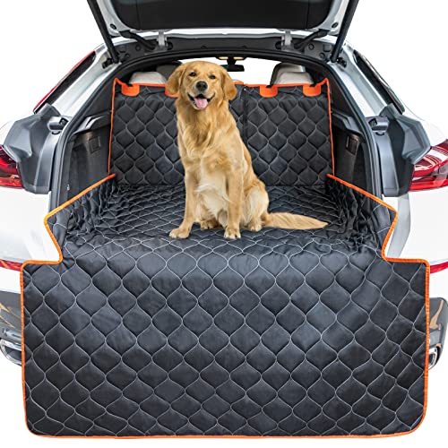 Laadd Trunk Cargo Liner for Dogs - Waterproof, Non-Slip Pet Car SUV Seat Cover with Bumper Flap Protector Washable Dog Accessories for SUV Trunk Sedans Vans, Universal Fit (90" L x 55" W)