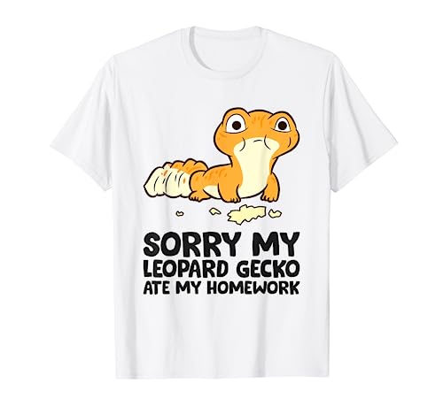 Leopard Gecko School My Leopard Gecko Ate My Homework T-Shirt