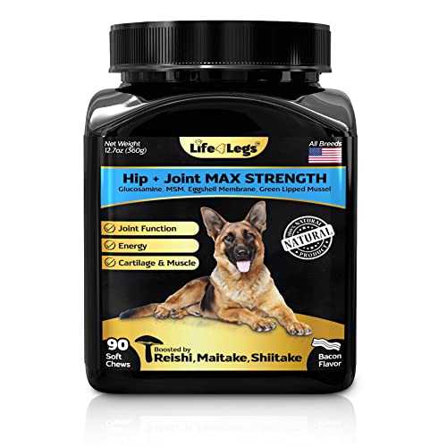 Life4Legs - Soft Chews Hip and Joint Supplement for Dogs - Dog Joint Pain Relief Treats - Glucosamine, Chondroitin, Turmeric- Mobility Supplement