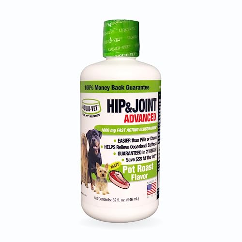 Liquid-Vet by COOL PET Holistics Dog Hip & Joint Advanced Supplement (Pot Roast, 32 oz)