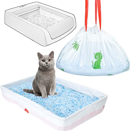 Litter Box Liners Compatible with PetSafe ScoopFree Reusable Tray Refills, 20 Counts Cat Litter Tray Liners