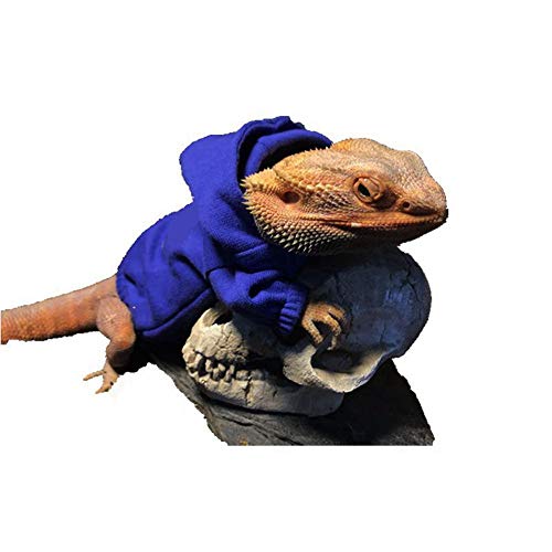 Lizard Clothes for Bearded Dragons Reptile Apparel Handmade Cotton Material Hoodies Sweater for Skin Protection Photo Party for Crested Gecko Chameleon