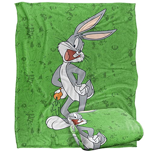 Looney Tunes Blanket, 50"x60", Bugs Bunny Character Silky Touch Super Soft Throw