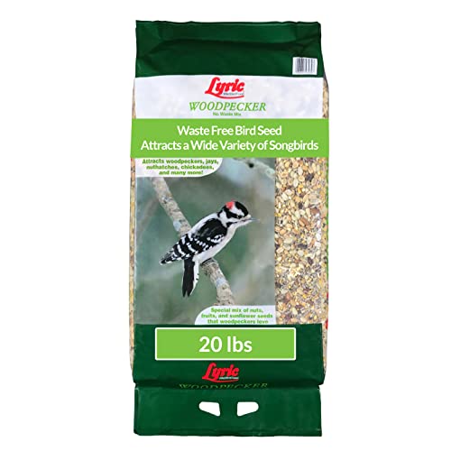 Lyric Woodpecker Wild Bird Seed - No Waste Bird Seed with Nuts, Dried Fruit & Shelled Seeds - 20 lb bag