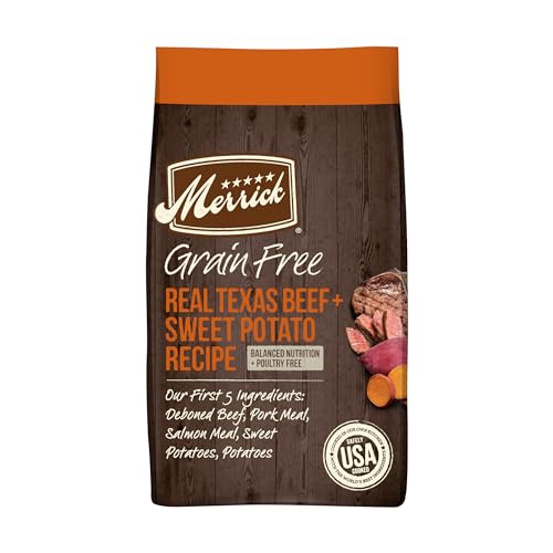 Merrick Dry Dog Food, Real Texas Beef and Sweet Potato Grain Free Dog Food Recipe - 22.0 lb. Bag