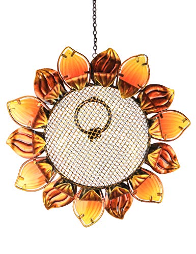 MUMTOP Wild Bird Feeders 14" Metal Sunflower Outdoor Bird Breeders Can Hang in Patio Garden Trees with Hook