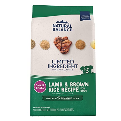 Natural Balance L.I.D. Limited Ingredient Diets Lamb & Brown Rice Small Breed Formula Dry Dog Food, 4 lbs.