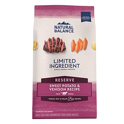 Natural Balance Limited Ingredient Adult Grain-Free Dry Dog Food, Reserve Sweet Potato & Venison Recipe, 12 Pound (Pack of 1)