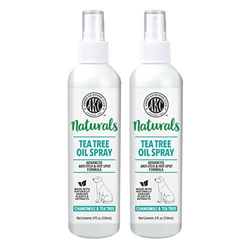 Naturals Tea Tree Oil Spray - Advanced Anti-Itch & Hot Spot Formula - Non-Oily - Made from Plant Extracts - Tea Tree & Chamomile - 2 Pack - 8 Ounce