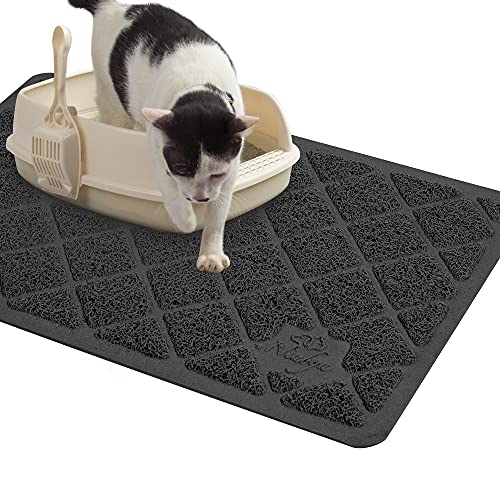 Niubya Premium Cat Litter Mat, Litter Box Mat with Non-slip and Waterproof Backing, Litter Trapping Mat Soft on Kitty Paws and Easy to Clean, Cat Mat Traps Litter from Box