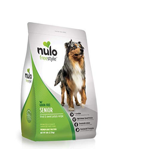 Nulo Freestyle All Breed Senior Dry Dog Food, Premium Grain-Free Dog Kibble with Healthy Digestive Aid BC30 Probiotic and Chonoitin Sulfate for Hip & Joint Support 6 Pound (Pack of 1)