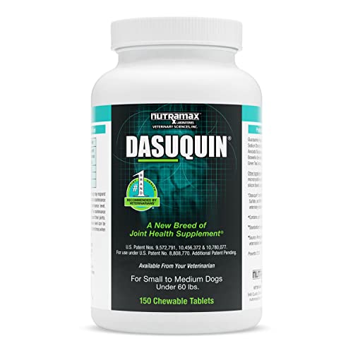 Nutramax Dasuquin Joint Health Supplement for Small to Medium Dogs - With Glucosamine, Chondroitin, ASU, Boswellia Serrata Extract, Green Tea Extract, 150 Chewable Tablets