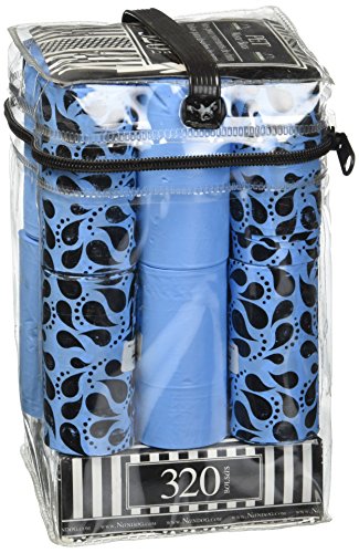 NVMK SALES Nandog Waste Bag Replacements (16 Pack), Blue Paisley