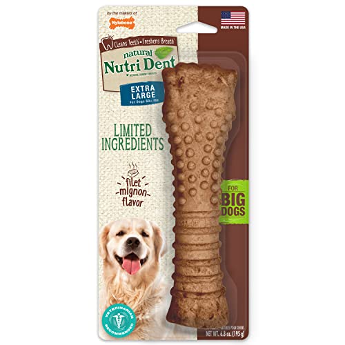 Nylabone Nutri Dent Filet Mignon Dog Dental Chews X-Large/Souper - 50+ lbs.