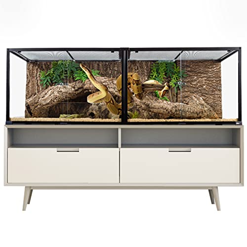 OIIBO Upgrade Extra-Long Reptile Tank, 72" x 24" x 24" Spliceable Reptile Glass Terrarium, Extra Large Snake Terrarium with Double Front Sliding Doors for Adult Bearded Dragon Boa Snake Gecko Reptiles