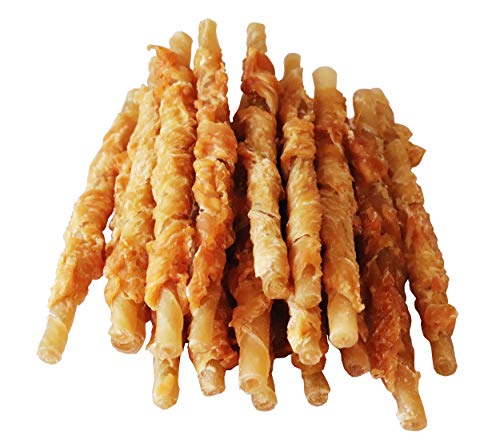Pawant Chicken Wrapped Rawhides for Dogs Treats Puppy Training Snacks Sticks Dog Rawhide Chews All Natural Dog Treats 1lb