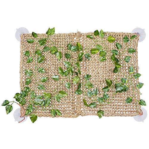 PENN-PLAX Reptology Lizard Lounger Vine Backdrop – 100% Natural Seagrass Fiber – Great for Bearded Dragons, Anoles, Geckos, and Other Reptiles