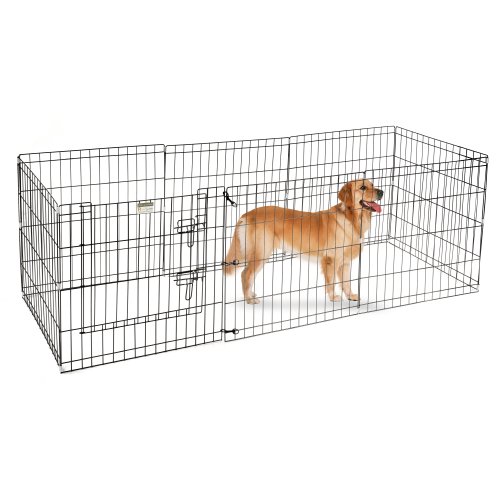 Pet Trex 24" Exercise Playpen for Dogs Eight 24" x 24" High Panels with Gate