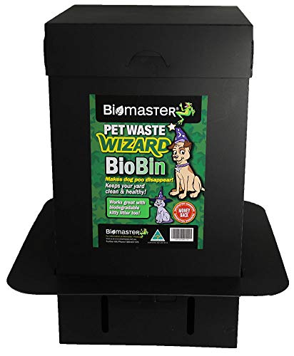 Pet Waste Wizard BioBin Pet Waste Disposal Unit, Waste Digester (100% Recycled Material, 10” Width x 18” Height)