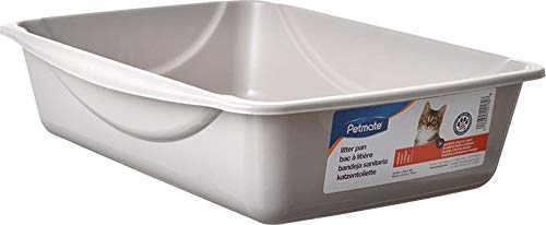 Petmate Open Cat Litter Box, Blue Mesa/Mouse Grey,M (Pack of 1), Made in USA