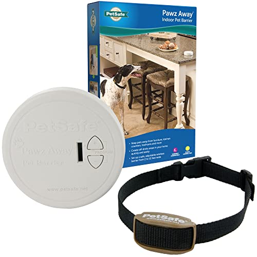 PetSafe Pawz Away Indoor Pet Barrier with Adjustable Range – Dog and Cat Home Proofing – Static Correction – Wireless Pet Gate Keeps Areas Off Limits – Battery-Operated – For Pets 5 lbs. and Up