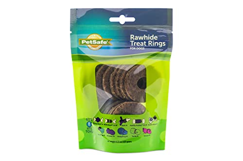 PetSafe Treat Rings for Busy Buddy Dog Toys - Easy to Digest - Interactive Toy Refills for Aggressive Chewers - Stimulating Puppy Supplies - Eases Stress & Anxiety - 16 Rings - Size B - Original