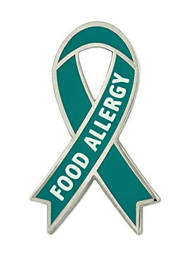 PinMart's Food Allergy Teal Awareness Ribbon Enamel Lapel Pin