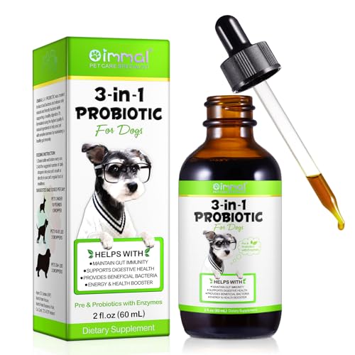 Probiotics Liquid for Dog, Probiotics for Dogs, Dogs Probiotics and Digestive Enzymes, Dog Digestive Health Gut, Immune Bowel Support, Reduce Diarrhea, Dog Probiotics Supplements