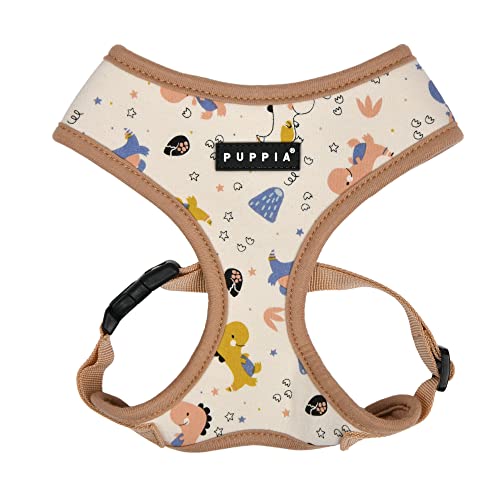 Puppia Spring and Summer Fashion Over-The-Head Dog Harness, Beige_Minmi, Small