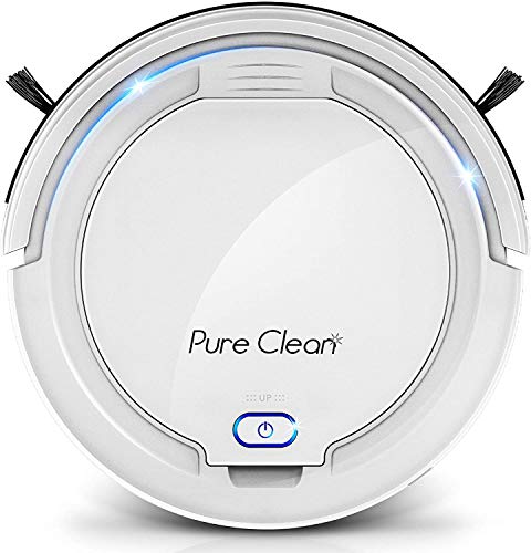 PURE CLEAN Smart Automatic Robot Vacuum Cleaner - Slim Rechargeable Electric Robo Vacuum Cleaner w/, Self Programmed Navigation, Anti-Fall Sensors - Carpet, Hardwood, Linoleum, Tile PUCRC25PLUS