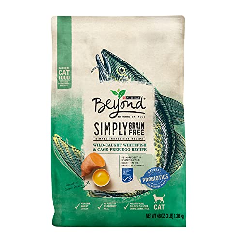 Purina Beyond Grain Free, Natural Dry Cat Food, Simply Grain Free Wild Caught Whitefish & Cage Free Egg Recipe - 3 lb. Bag