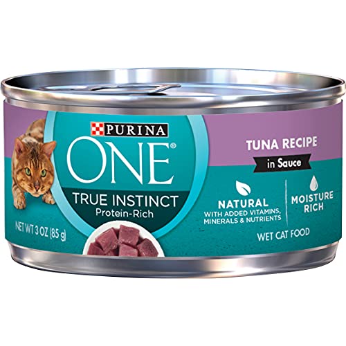 Purina ONE Natural High Protein Cat Food, True Instinct Tuna Recipe in Sauce - 3 oz. Pull-Top Can