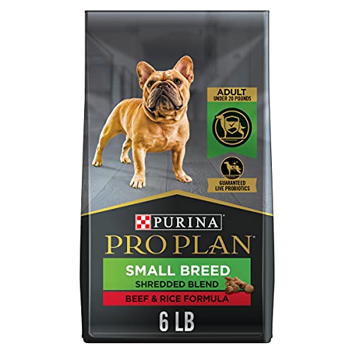 Purina Pro Plan High Protein Small Breed Dog Food, Shredded Blend Beef & Rice Formula - 6 lb. Bag