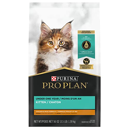 Purina Pro Plan With Probiotics, High Protein Dry Kitten Food, Chicken & Rice Formula - 3.5 lb. Bag