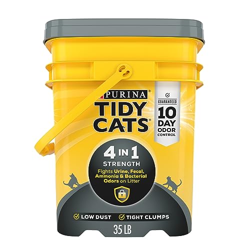 Purina Tidy Cats Clumping Cat Litter, 4-in-1 Strength Multi Cat Litter - 35 lb. Pail