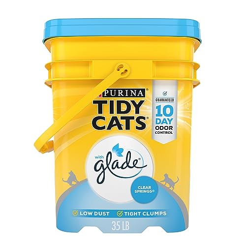 Purina Tidy Cats Clumping Cat Litter, Glade Clear Springs Multi Cat Litter - 35 lb. Pail