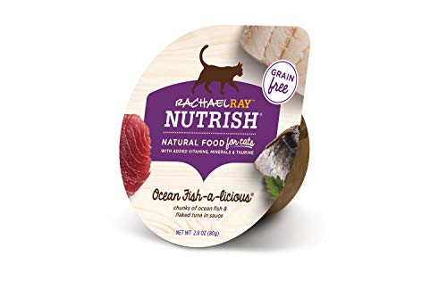 Rachael Ray Nutrish Natural Wet Cat Food, Ocean Fish-A-Licious Recipe, 2.8 Ounce Cup (Pack of 12), Grain Free