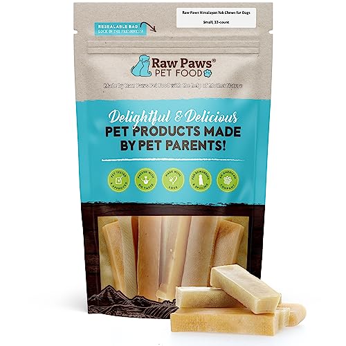 Raw Paws Himalayan Yak Chews for Dogs, Small Chews (12-Count) - Yak Milk Bones for Dogs - Dog Cheese Chews Himalayan - Yak Bones for Dogs - Himalayan Cheese for Small Dogs - Yak Chews for Small Dogs