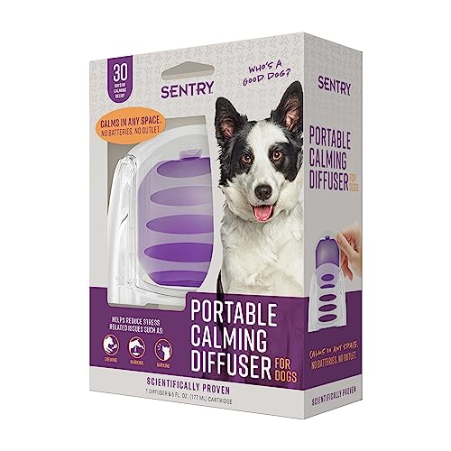 Sentry Behavior Portable Calming Diffuser for Dogs, Reduces Stress and Bad Behavior with Calming Phereomones, Easy-to-use Portable Design