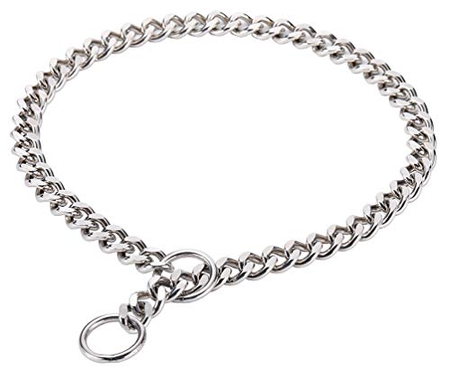 SGODA Chain Dog Training Choke Collar, SUS304, 16in, 2.5mm