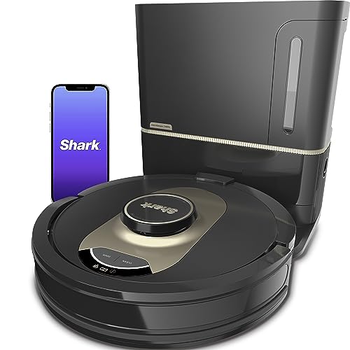 Shark AV2501AE AI Robot Vacuum with XL HEPA Self-Empty Base, Bagless, 60-Day Capacity, LIDAR Navigation, Perfect for Pet Hair, Compatible with Alexa, Wi-Fi Connected, Carpet & Hard Floor, Black