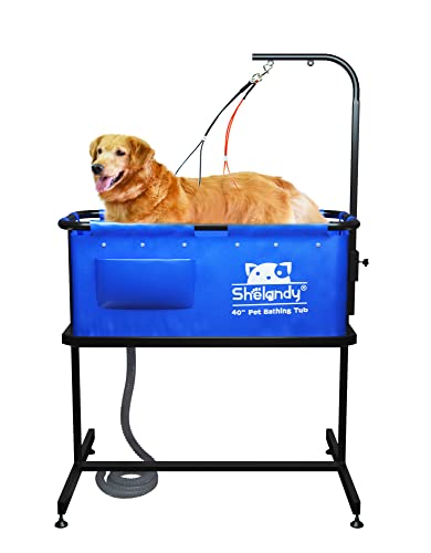 SHELANDY 40" Pet Bathtub | Dog Cat Grooming Bathing and Shower