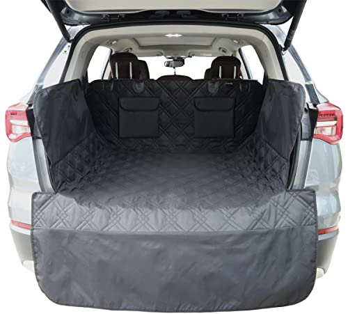 snugcubby SUV Cargo Liner for Dogs 55"x91" Dog Cargo Liner for SUV Cargo Mats for Back of SUV Car Trunk Mat for SUV Dog Trunk Cover for SUV with Side Walls Protectors & 2 Pockets