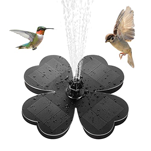 Solar Fountain Pump for Bird Bath, Lucky Clover Solar Water Pump for Pond, RAESOOT Floating Solar Powered Water Pump for Garden Backyard Pond Pool, Outdoor Decor Summer Gifts for Mother