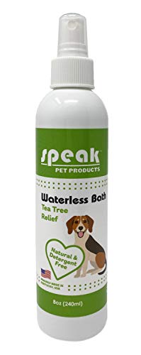 Speak Pet Products Natural Waterless Bath Spray, for Dogs, Tea Tree Relief, 8oz